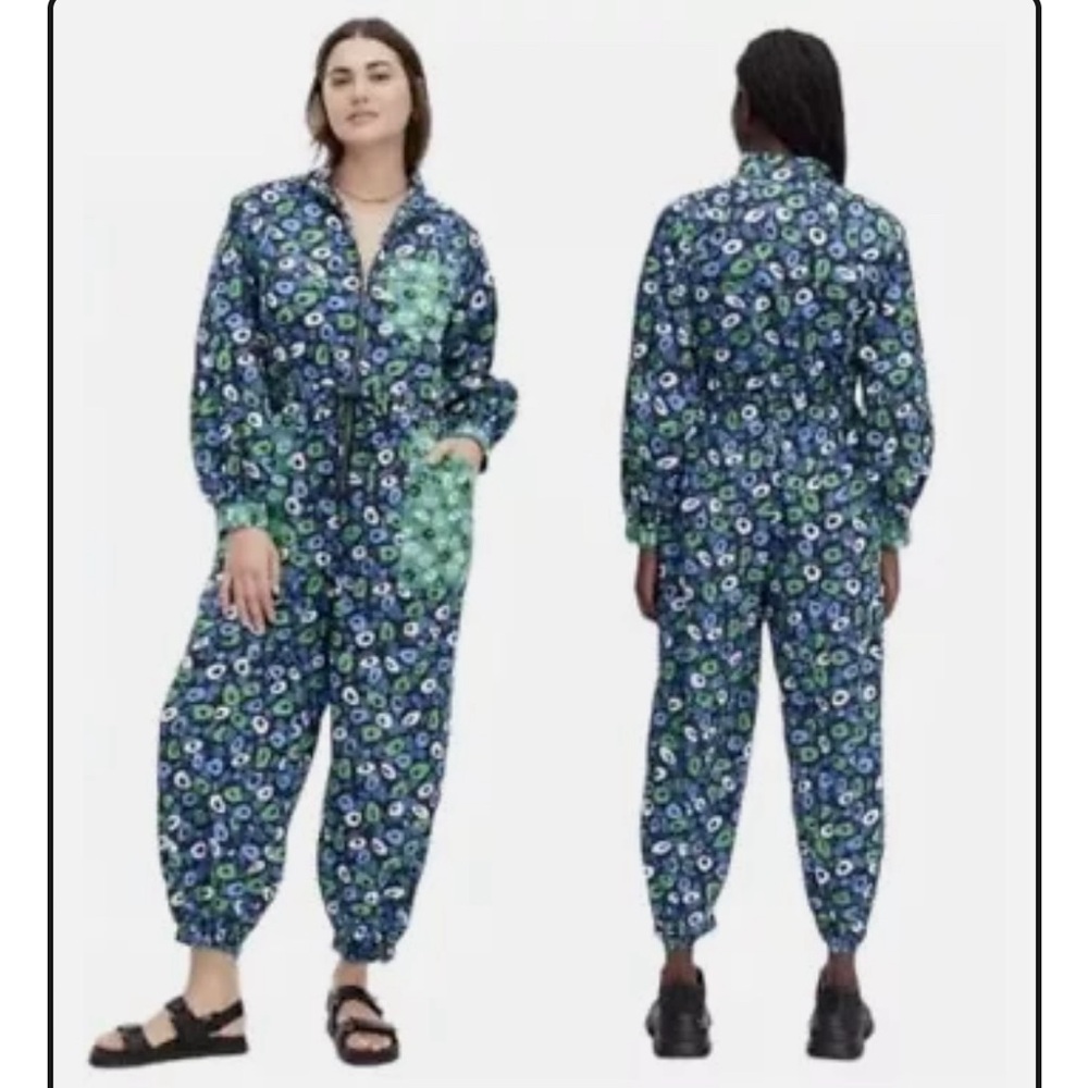 Diane Von Furstenberg for Target Nylon Jazz Dot Green Jumpsuit